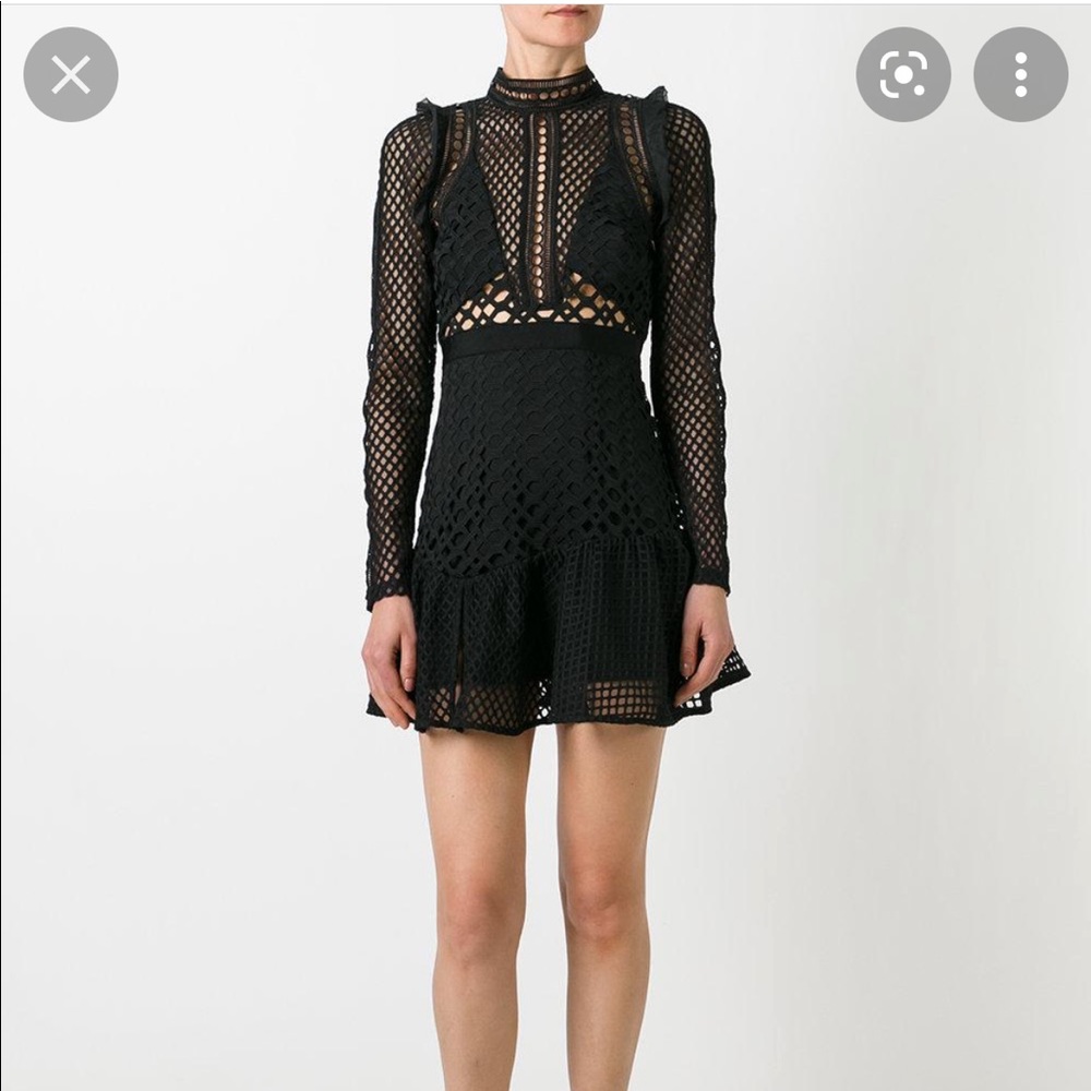 Self portrait black mini dress. Size 6